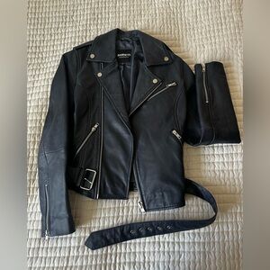 Barneys Originals 100% Leather biker jacket